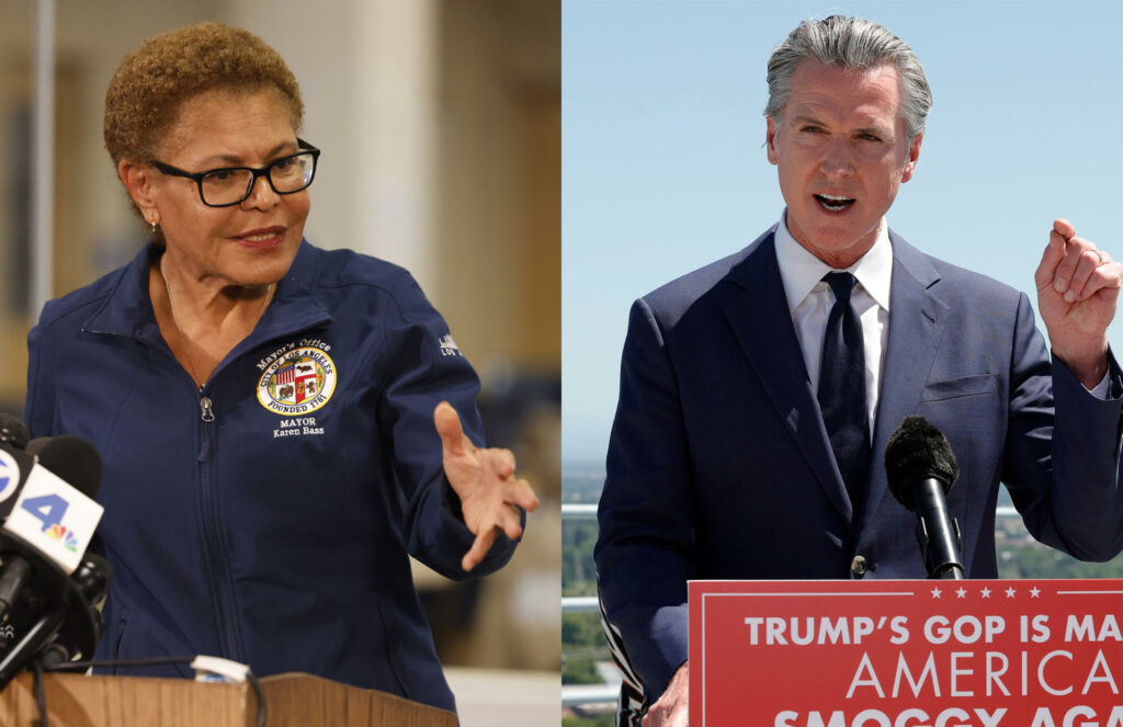 Gavin Newsom y Karen Bass, los líderes californianos que hacen frente a Trump