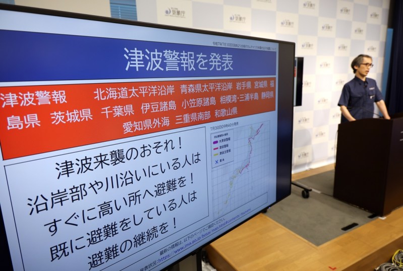 Observan tsunami de 40 centímetros al norte de Japón tras sismo de magnitud 8.8 en Rusia