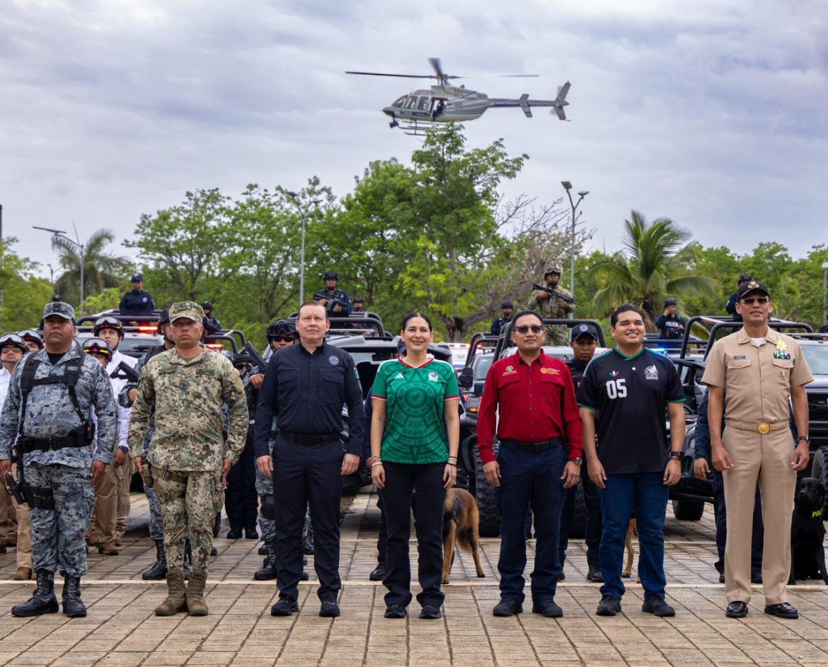 Estefanía Mercado pone en marcha el Operativo de Seguridad Verano Mundialista 2026 en Playa del Carmen