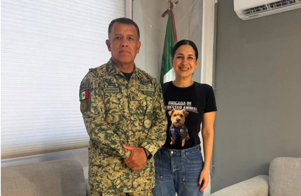 Estefanía Mercado fortalece coordinación con el Ejército Mexicano para reforzar la seguridad en Playa del Carmen