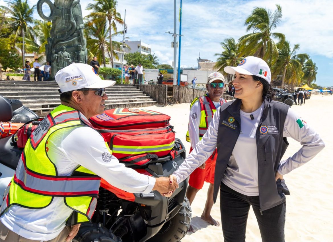Agradece Estefanía Mercado a la presidenta Claudia Sheinbaum y a la gobernadora Mara Lezama respaldo histórico para la atención del sargazo