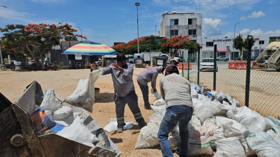 Gobierno de Estefanía Mercado y ciudadanía retiran más de 25 toneladas de cacharros en Playa del Carmen
