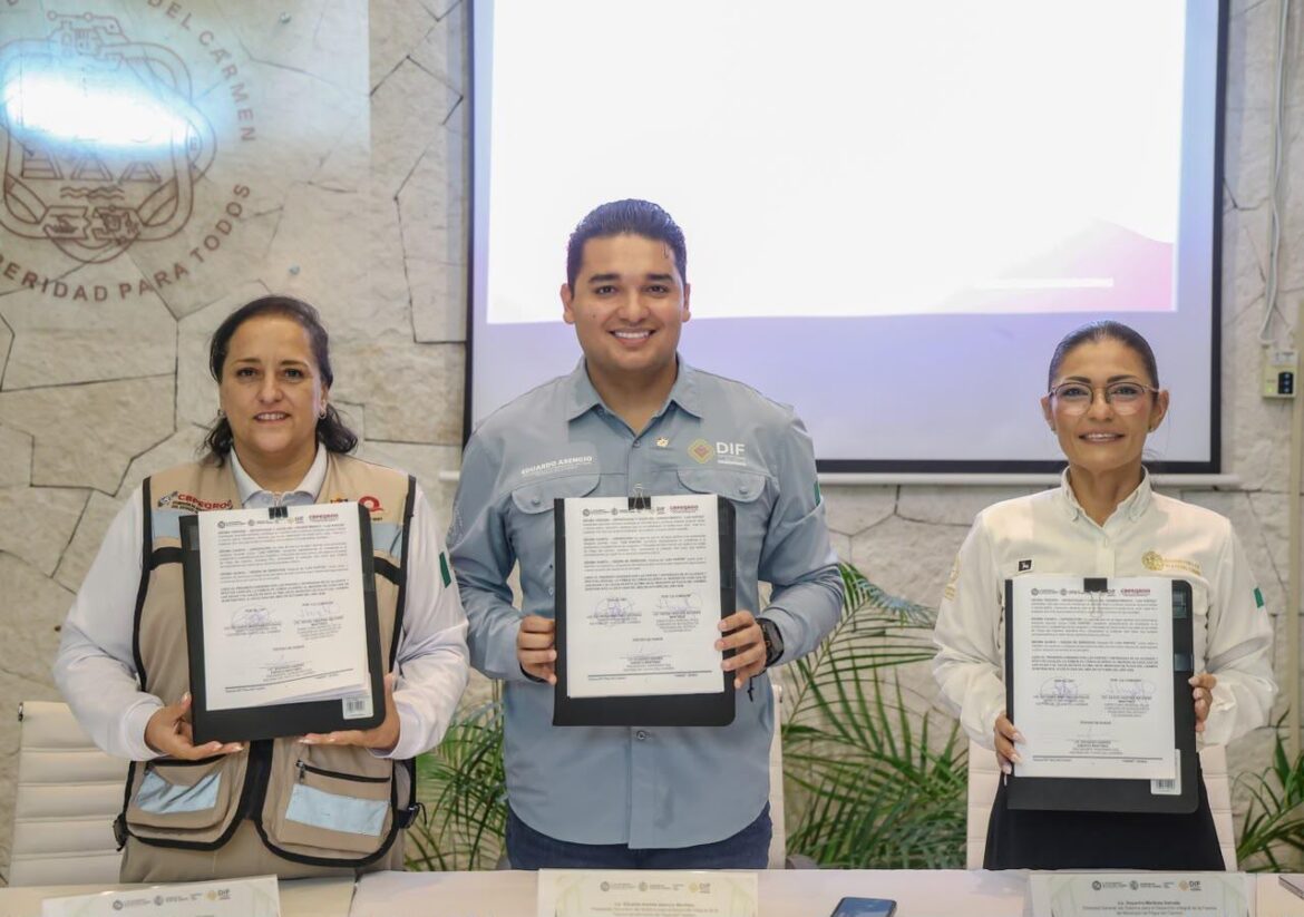 DIF Playa del Carmen firma convenio para fortalecer acciones de búsqueda y atención a familias